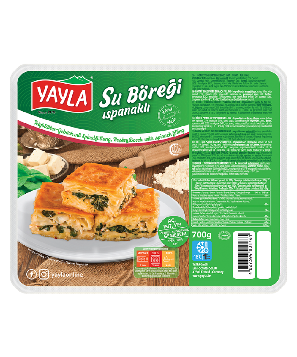 Yayla Ispanakli Börek - mit Spinat 700g