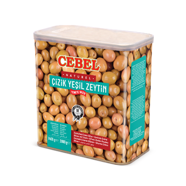 Cebel Çizik Yesil Zeytin-  Geritzte Grüne Oliven mit Stein M 1400g