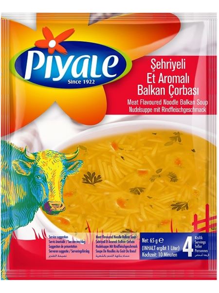 Piyale  Sehriyeli Et Aromali Balkan Corbasi - Nudelsuppe mit Rindfleischgeschmack 65g