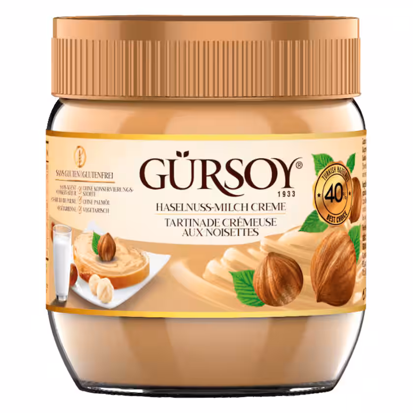 Gürsoy Sütlü Findik Ezmesi - Haselnuss-Milch Creme 400g
