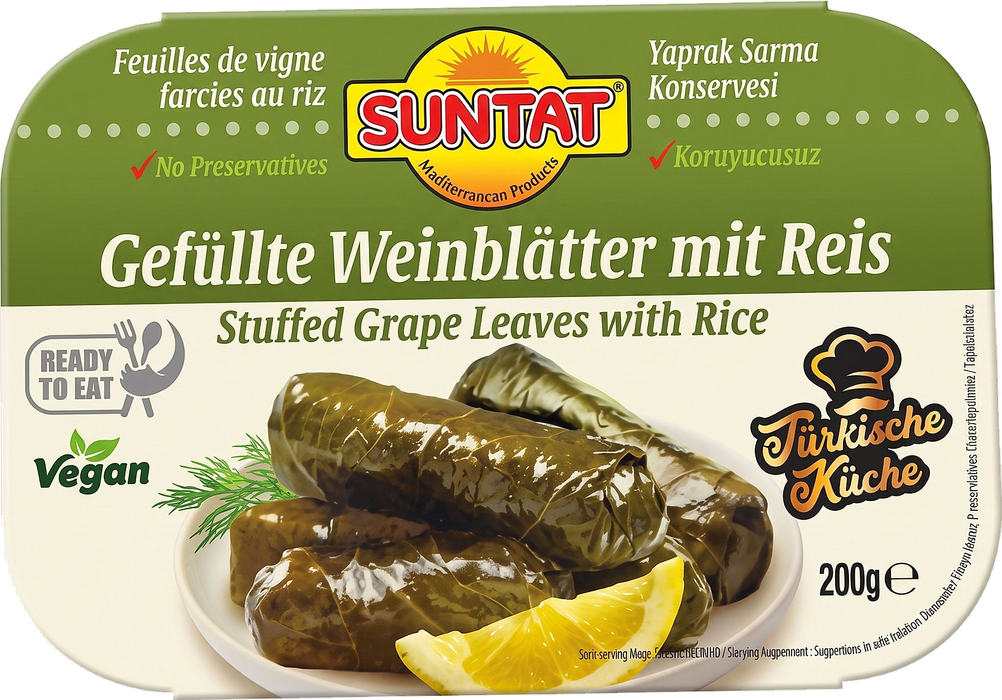 Suntat - Yaprak Sarma Gefüllte Weinblätter mit Reis 200g