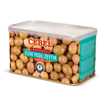 Cebel Çizik Yesil Zeytin-  Geritzte Grüne Oliven mit Stein M 700g