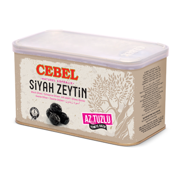 Cebel Siyah Zeytin, Az Tuzlu - Schwarze Oliven mit Stein, Salzarm 750g